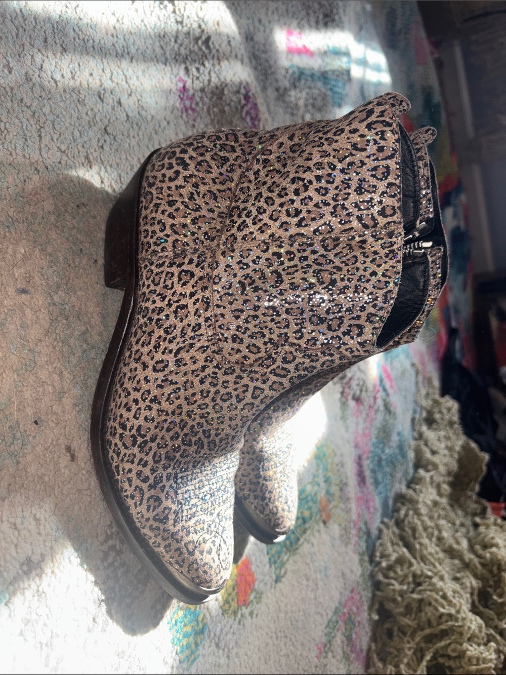 Golden Goose Leopard Print Glitter Ankle Boots - Women